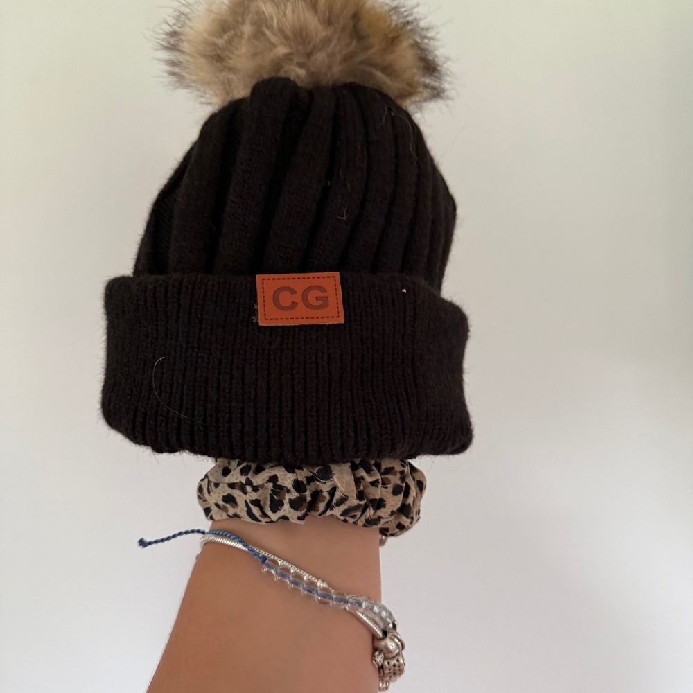 Beanie Hat Black CG Women One Size